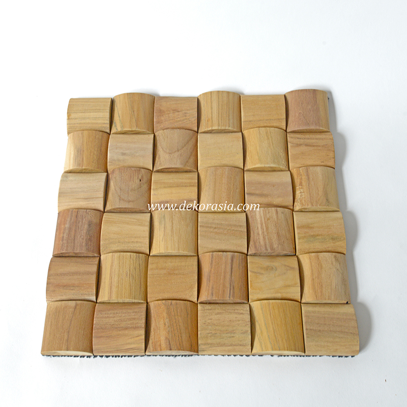 High Quality 3D Wood Wall Cladding Indoor Decoration, Log Teak Wall Cladding